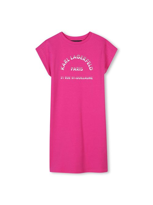 Abito fucsia con logo KARL LAGERFELD | Z30456FUCSIA